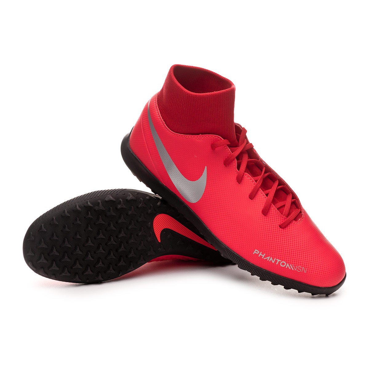 lobo Favor mostrador Football Boot Nike Phantom Vision Club DF Turf Bright crimson-Metallic silver - Football store Fútbol Emotion lobo Favor mostrador Football Boot Nike Phantom Vision Club DF Turf Bright crimson-Metallic silver - Football store Fútbol Emotion