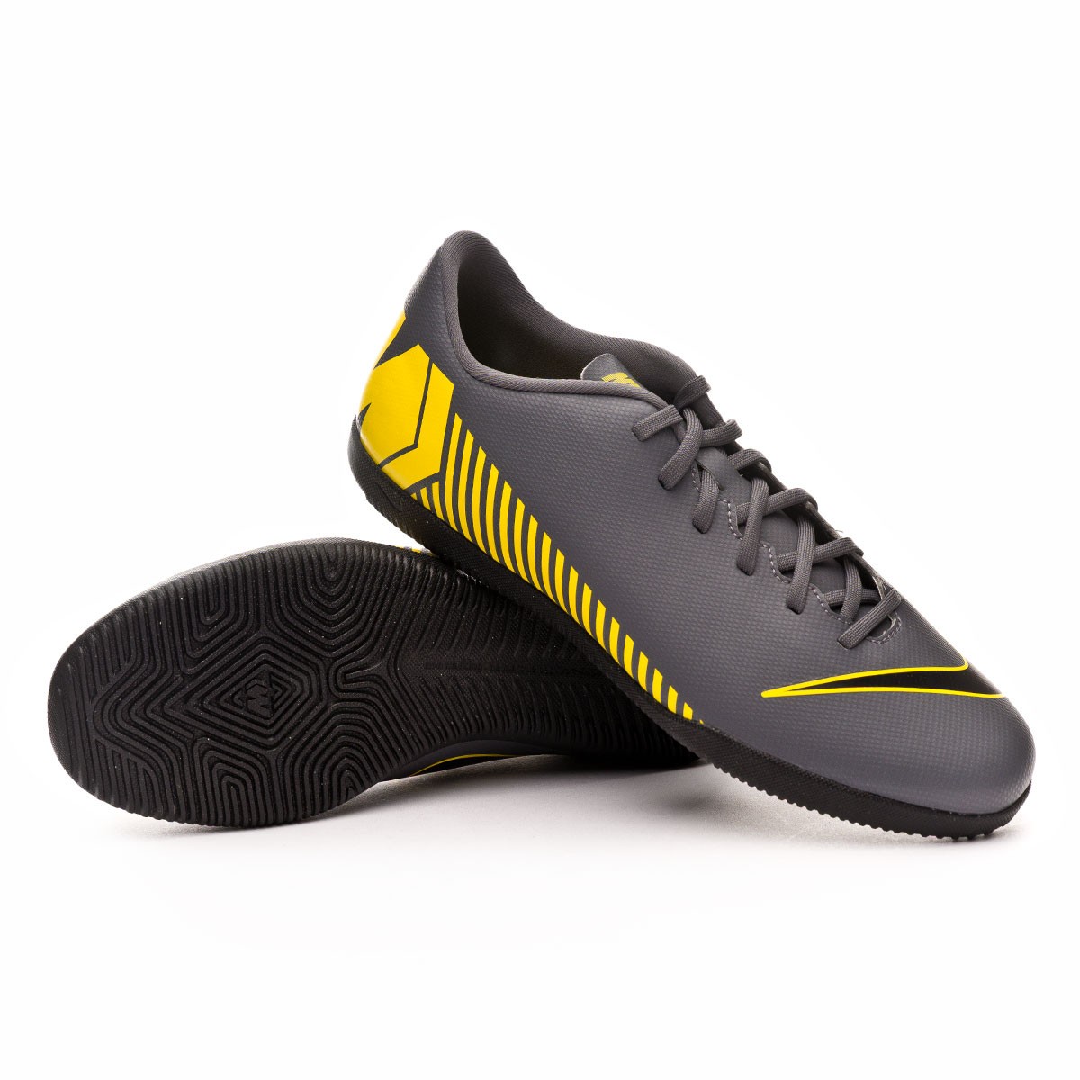 Futsal Boot Nike Mercurial VaporX XII Club IC Dark grey-Black-Optical  yellow - Football store Fútbol Emotion