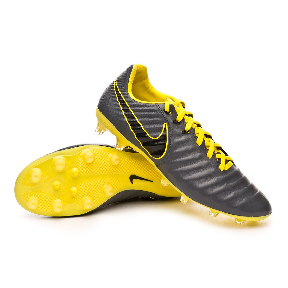 Football Boots Nike Tiempo Legend VII Pro AG-Pro Dark grey-Black-Optical  yellow - Football store Fútbol Emotion