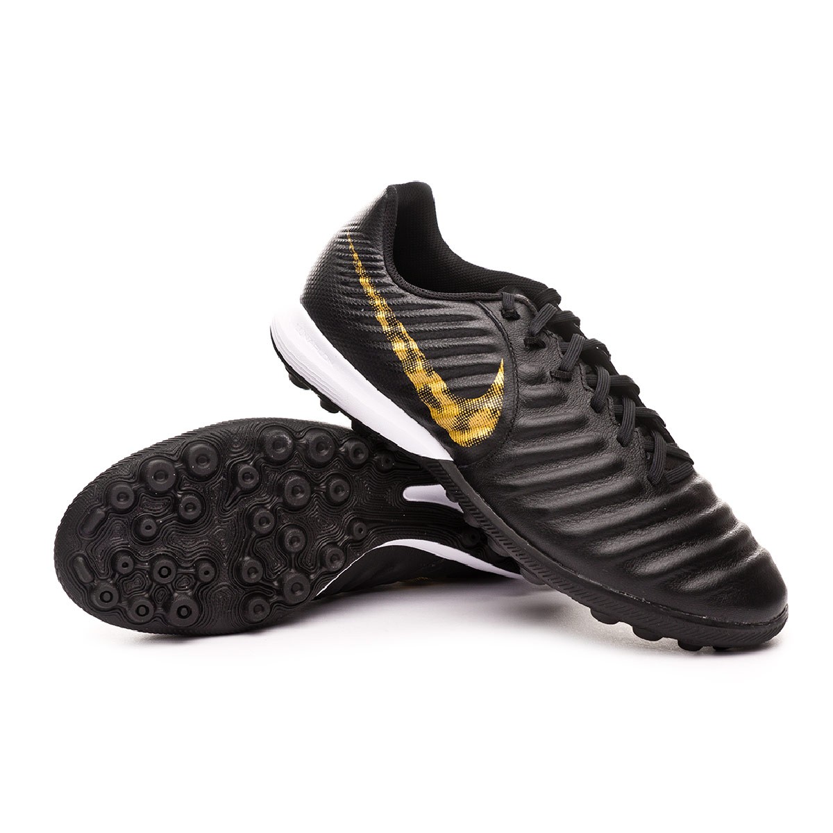 black and gold nike turfs