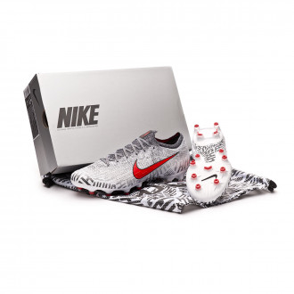 Chuteira  Nike Mercurial Vapor XII Elite Neymar Jr AG-Pro White-Challenge red-Black