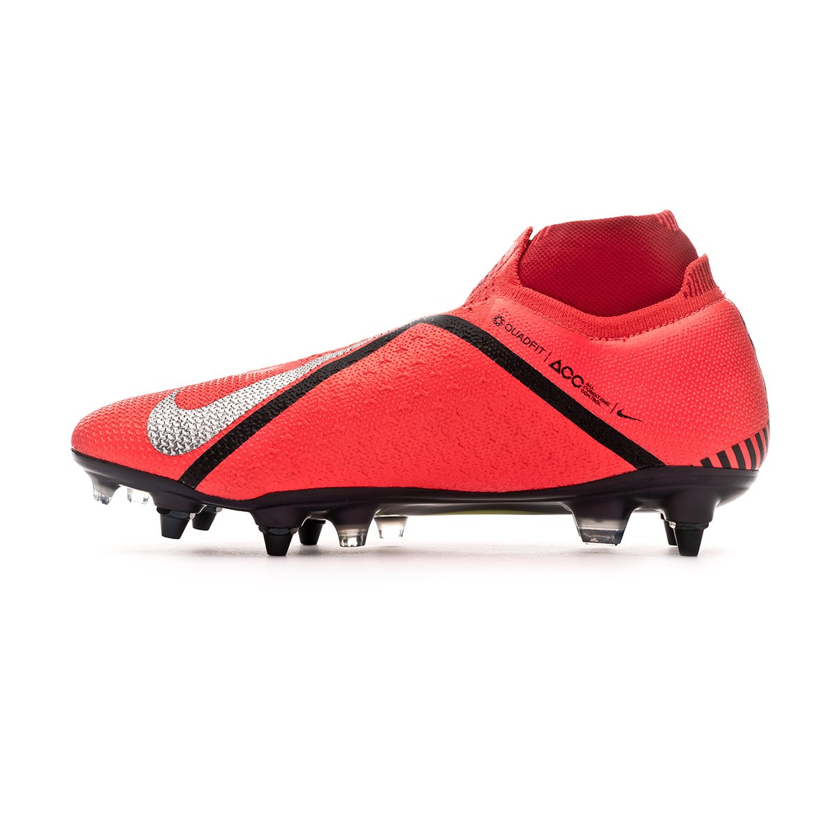 Football Boots Nike Phantom Vision Elite DF SG-Pro ACC Bright  crimson-Metallic silver - Football store Fútbol Emotion