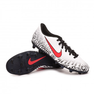 Chuteira  Nike Mercurial Vapor XII Club Neymar Jr MG White-Challenge red-Black