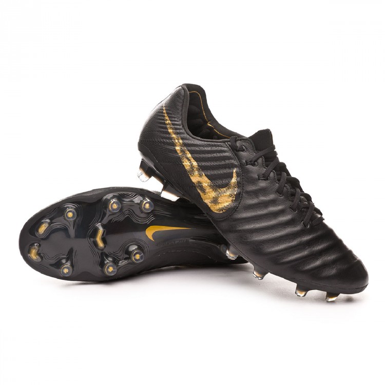 Zapatos de fútbol Nike Tiempo Legend VII Elite FG Black-Metallic vivid gold  - Tienda de fútbol Fútbol Emotion