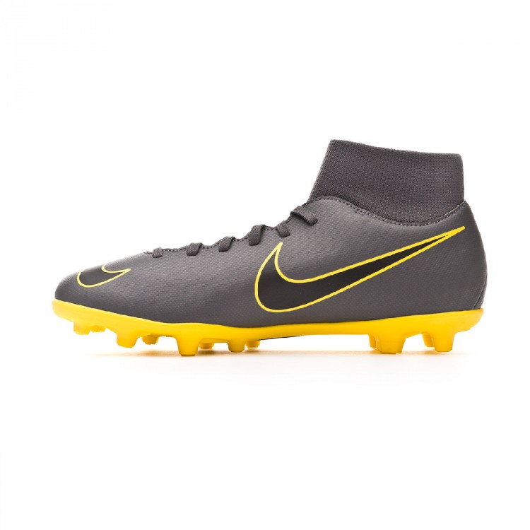 grey and yellow football boots