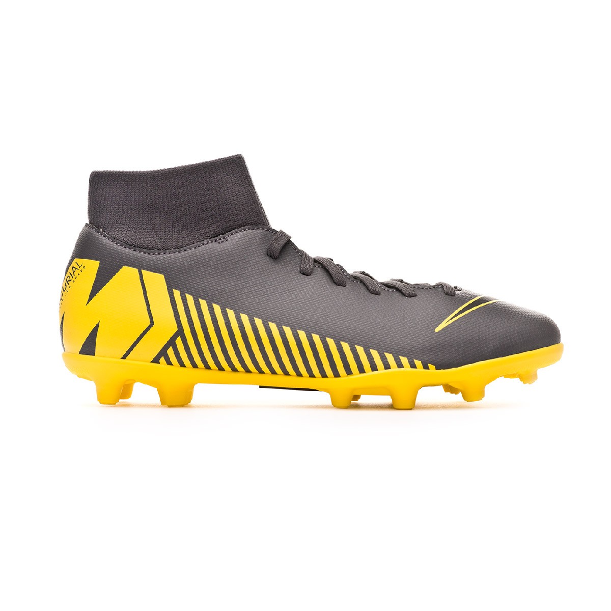 nike grey and yellow boots