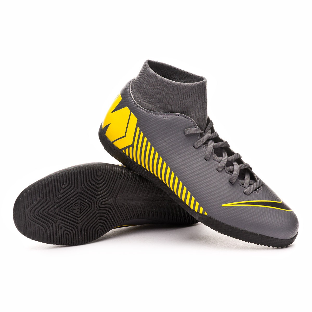 Futsal Boot Nike Mercurial SuperflyX VI Club IC Dark grey-Black-Optical  yellow - Football store Fútbol Emotion