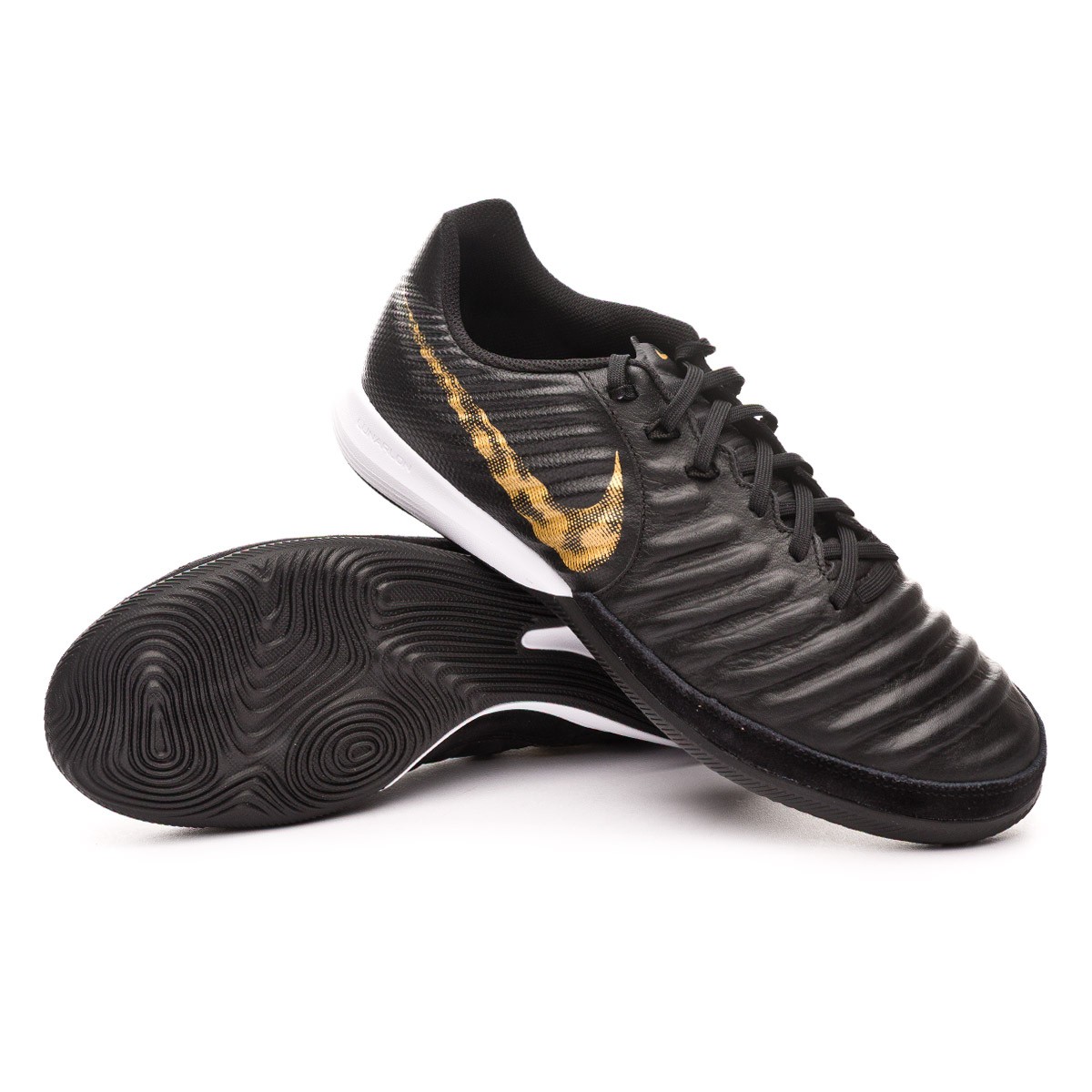 Futsal Boot Nike Tiempo LegendX VII Pro IC Black-Metallic vivid gold -  Football store Fútbol Emotion