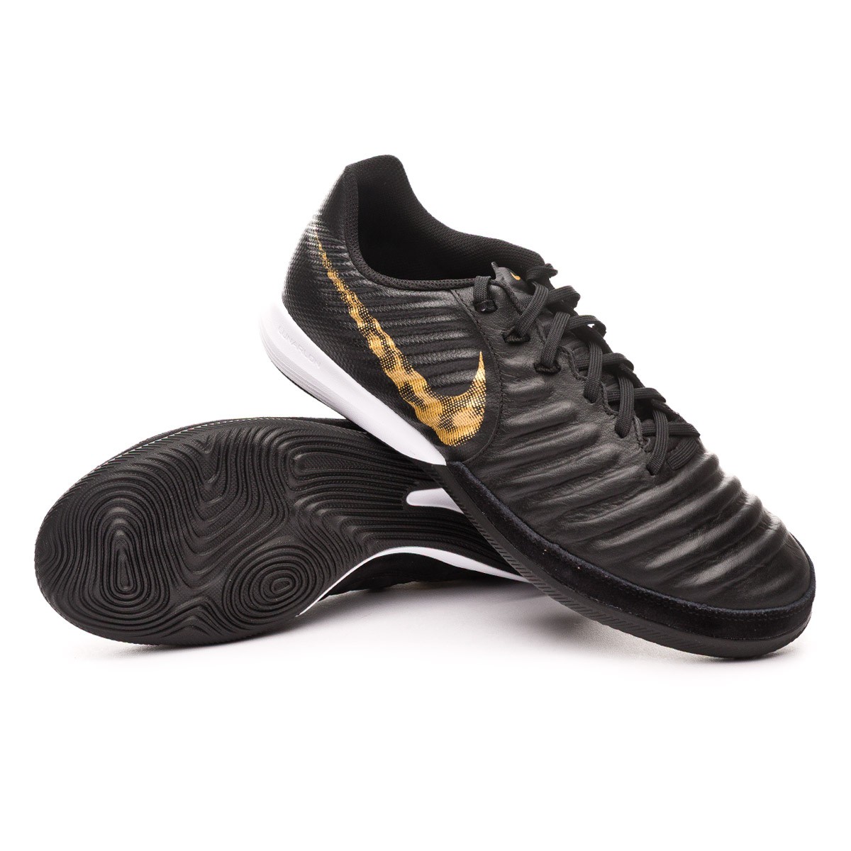 nike tiempo gold and black