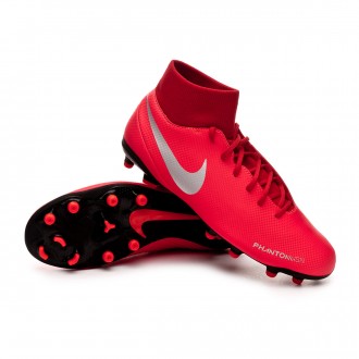 Chuteira  Nike Phantom Vision Club DF FG/MG Bright crimson-Metallic silver