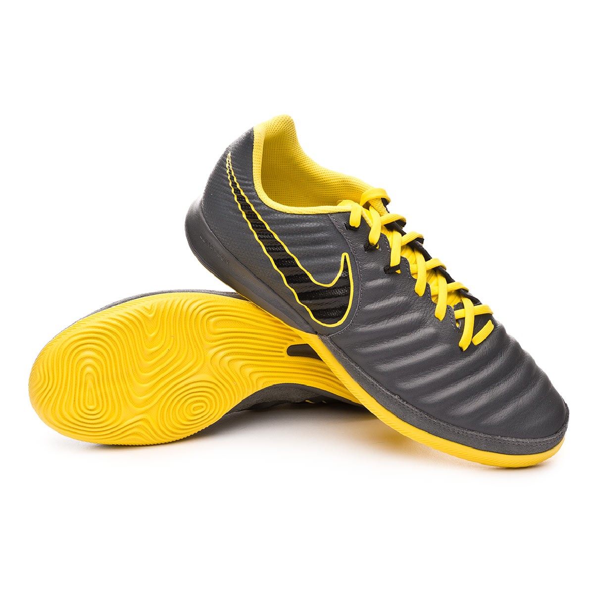Futsal Boot Nike Tiempo LegendX VII Pro IC Dark grey-Black-Optical yellow -  Football store Fútbol Emotion