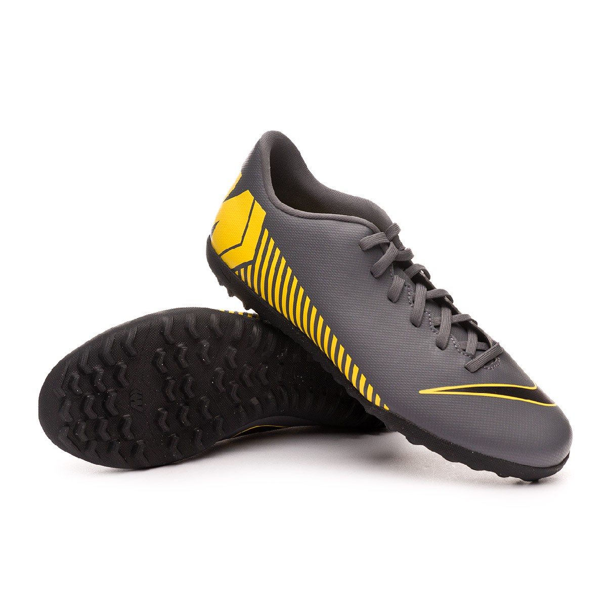 grey and yellow football boots