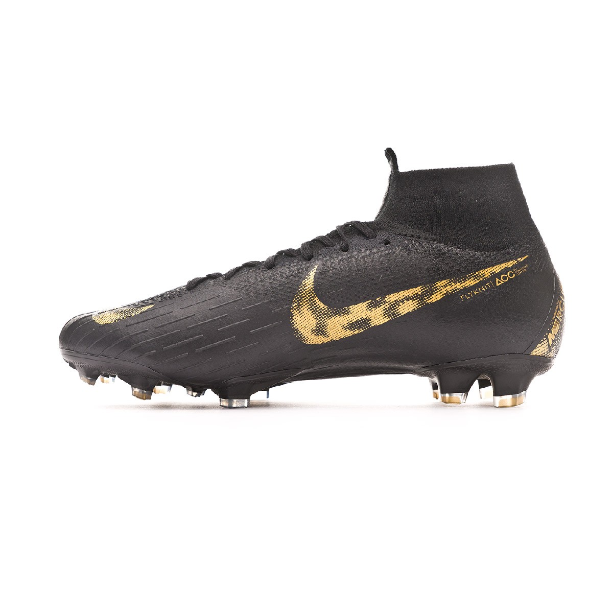 nike flyknit black and gold football boots