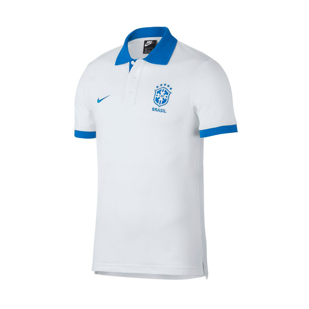 Polo Nike Brasil Core Match Copa America 2018-2019 White-Signal blue -  Tienda de fútbol Fútbol Emotion