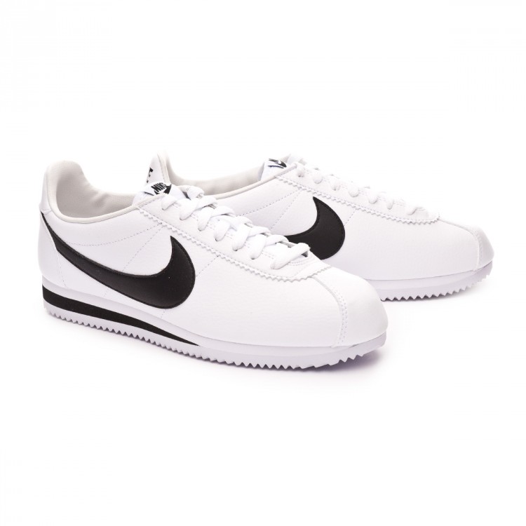 nike cortez leather trainers in white