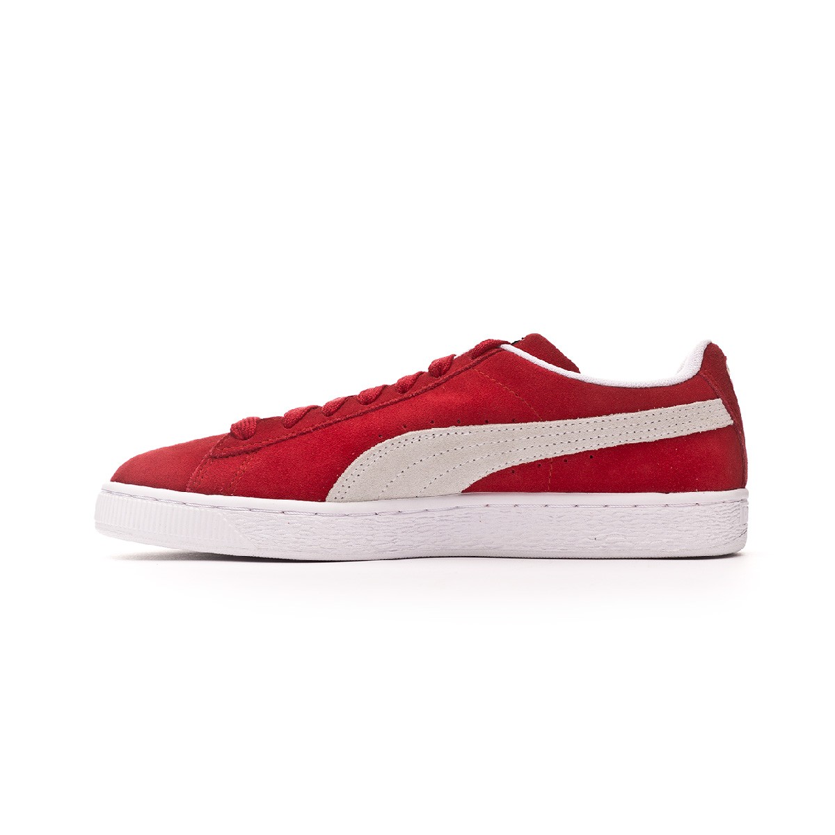 puma suede red and white