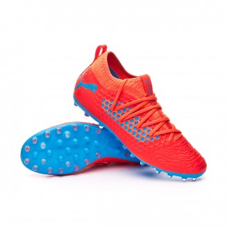 Chuteira  Puma Future 19.3 Netfit MG Red blast-Bleu azur