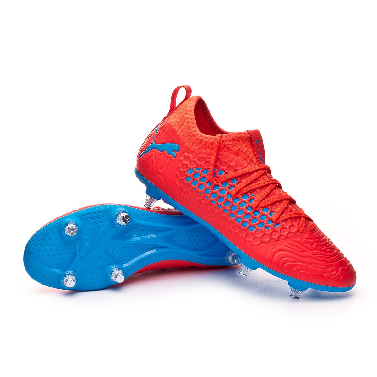 Scarpe Puma Future 19.3 Netfit SG Red blast-Bleu azur - Negozio di calcio  Fútbol Emotion