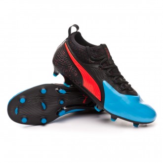 Chuteira  Puma One 19.2 FG/AG Bleu azur-Red blast-Black