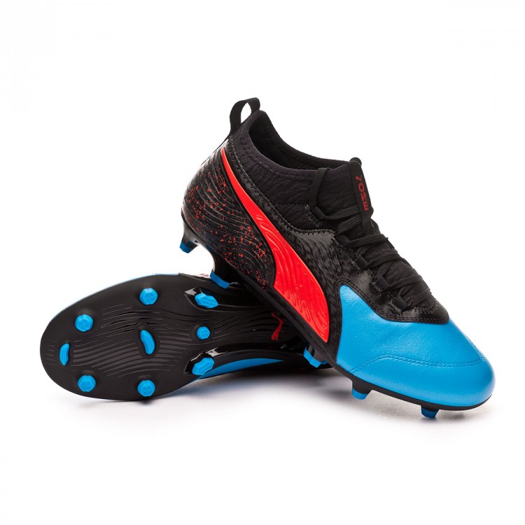 Scarpe Puma One 19.3 FG/AG Bleu azur-Red blast-Black - Negozio di calcio  Fútbol Emotion
