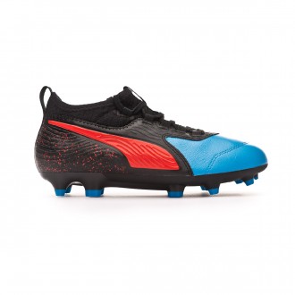 Chuteira Puma One 19.3 FG/AG Crianças Bleu azur-Red blast-Black