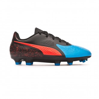 Chuteira Puma One 19.4 FG/AG Crianças Bleu azur-Red blast-Black