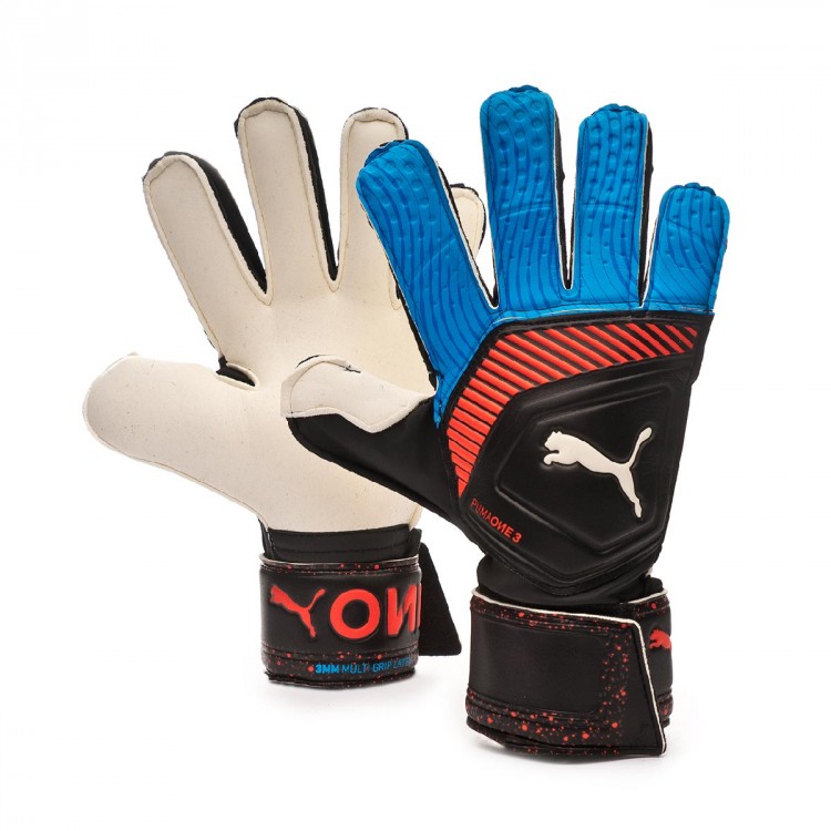 Guanti Puma One Grip 3 RC Black-Bleu azur-Red blast - Negozio di calcio  Fútbol Emotion