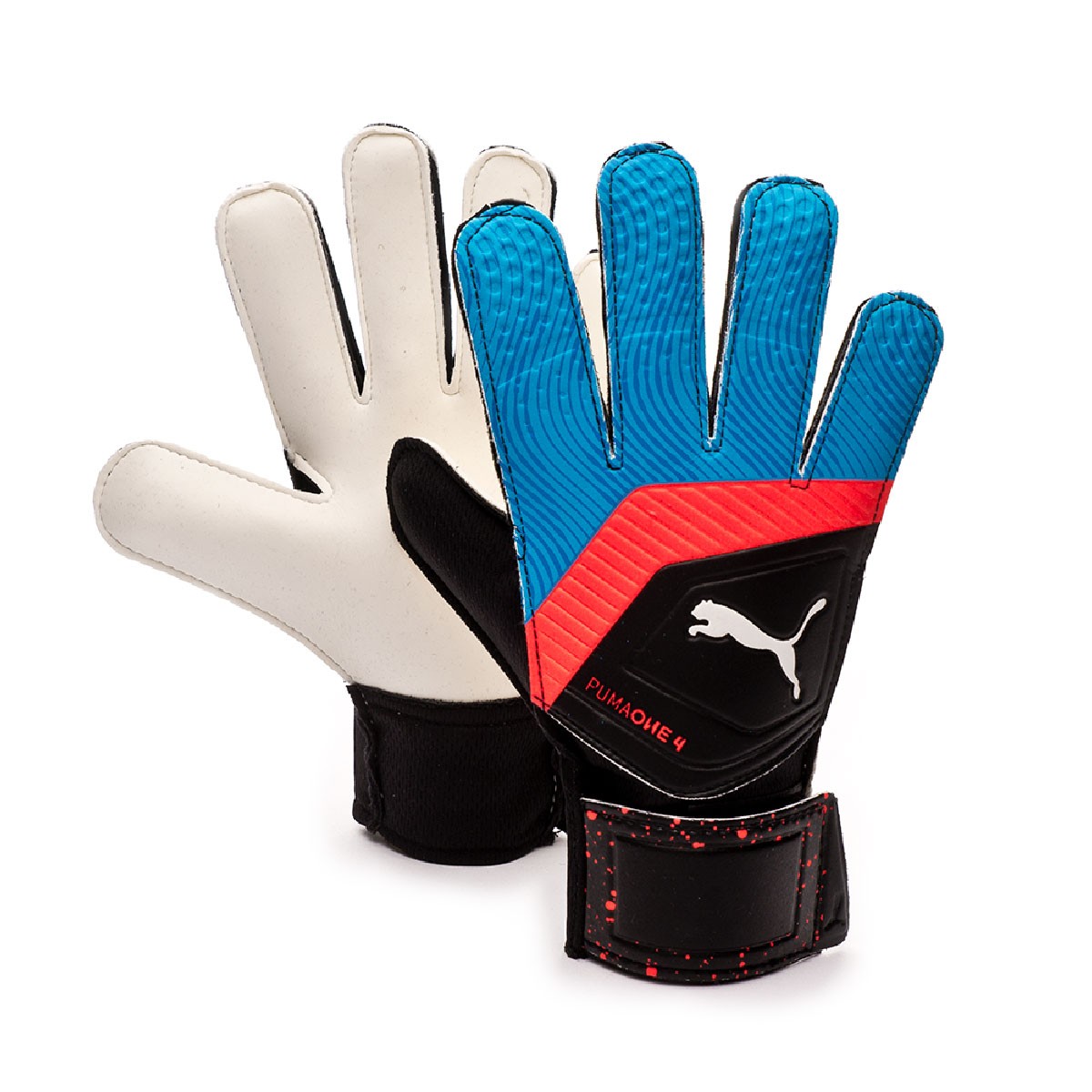 Glove Puma One Grip 4 Black-Bleu azur 