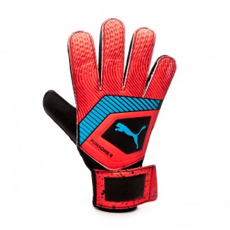 Luvas Puma One Grip 4 Red blast-Bleu azur-Black