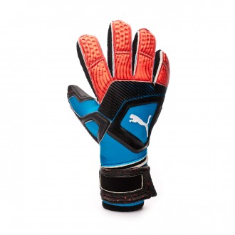 Luvas Puma One Protect 1 Bleu azur-Red blast-Black