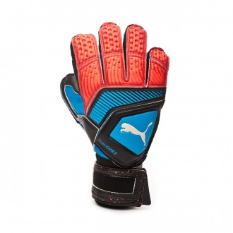 Luvas Puma One Protect 2 RC Bleu azur-Red blast-Black