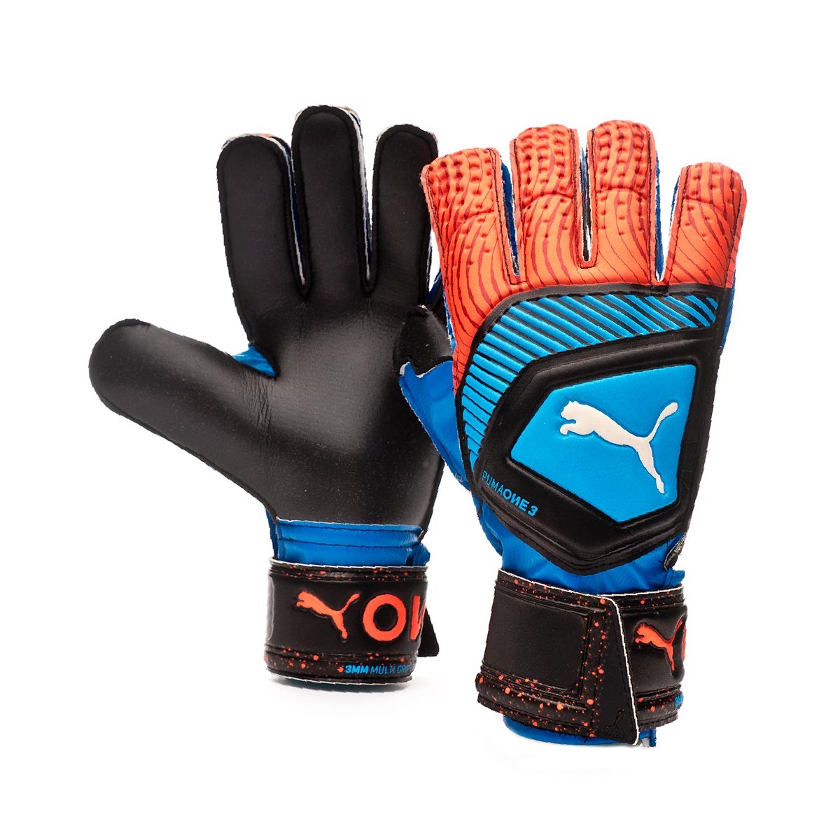 Guanti Puma One Protect 3 Bleu azur-Red blast-Black - Negozio di calcio  Fútbol Emotion