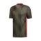 Camiseta Tiro 19 m/c Raw Khaki-Shock Red