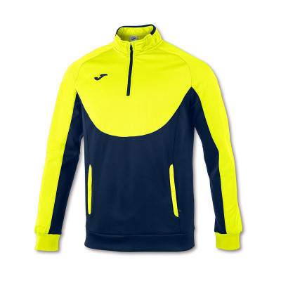 Sudadera Joma Essential 1/2 Cremallera Amarillo flúor-Marino - Fútbol  Emotion
