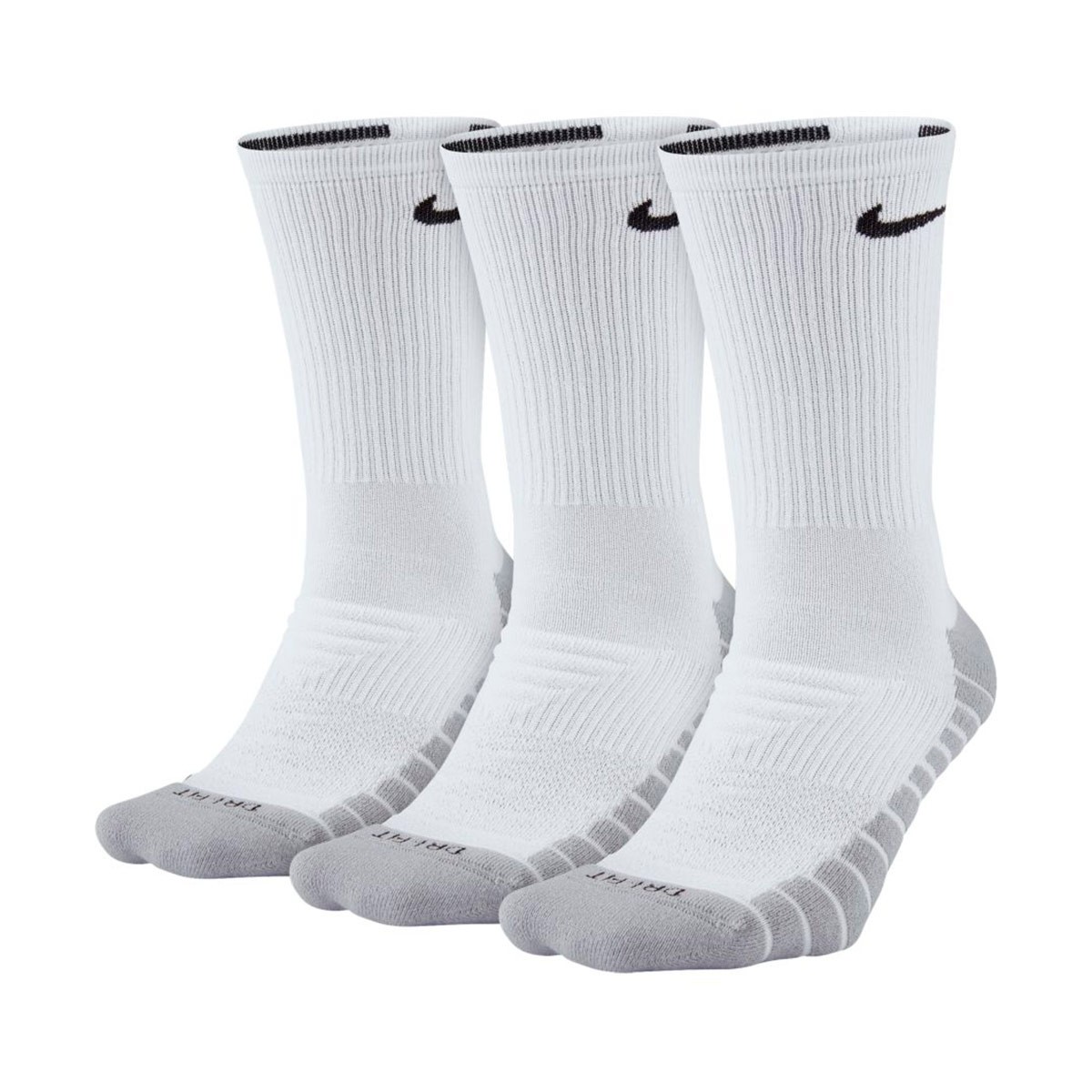 Mitones Fahrenheit Experimentar Calcetines Nike Everyday Max Cushioned (3 Pares) White-Wolf grey-Black -  Fútbol Emotion