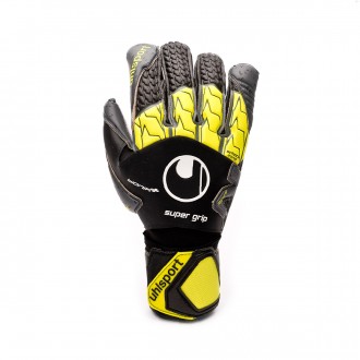 Luvas Uhlsport Supergrip Bionik + Black-Fluor yellow-Dark grey