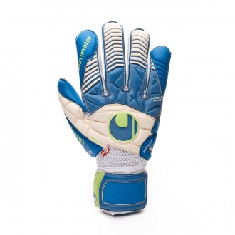 Luvas Uhlsport Aquasoft Outdry Pacific blue-Fluor green-White