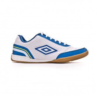 Sapatilha de Futsal Umbro Futsal Street V IC White-Royal-Electric blue-Blazing yellow