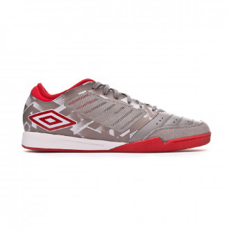 Sapatilha de Futsal Umbro Chaleira Pro IC Gray flannel-Goji berry