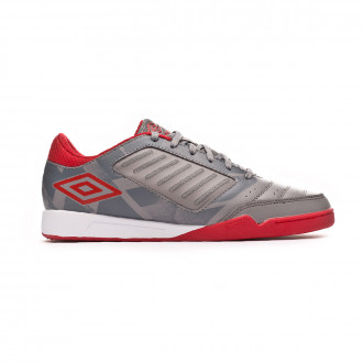 Sapatilha de Futsal Umbro Chaleira Liga IC Gray flannel-Goji berry
