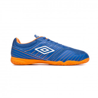 Sapatilha de Futsal Umbro New Vision Liga IC Royal-White-Turmeric