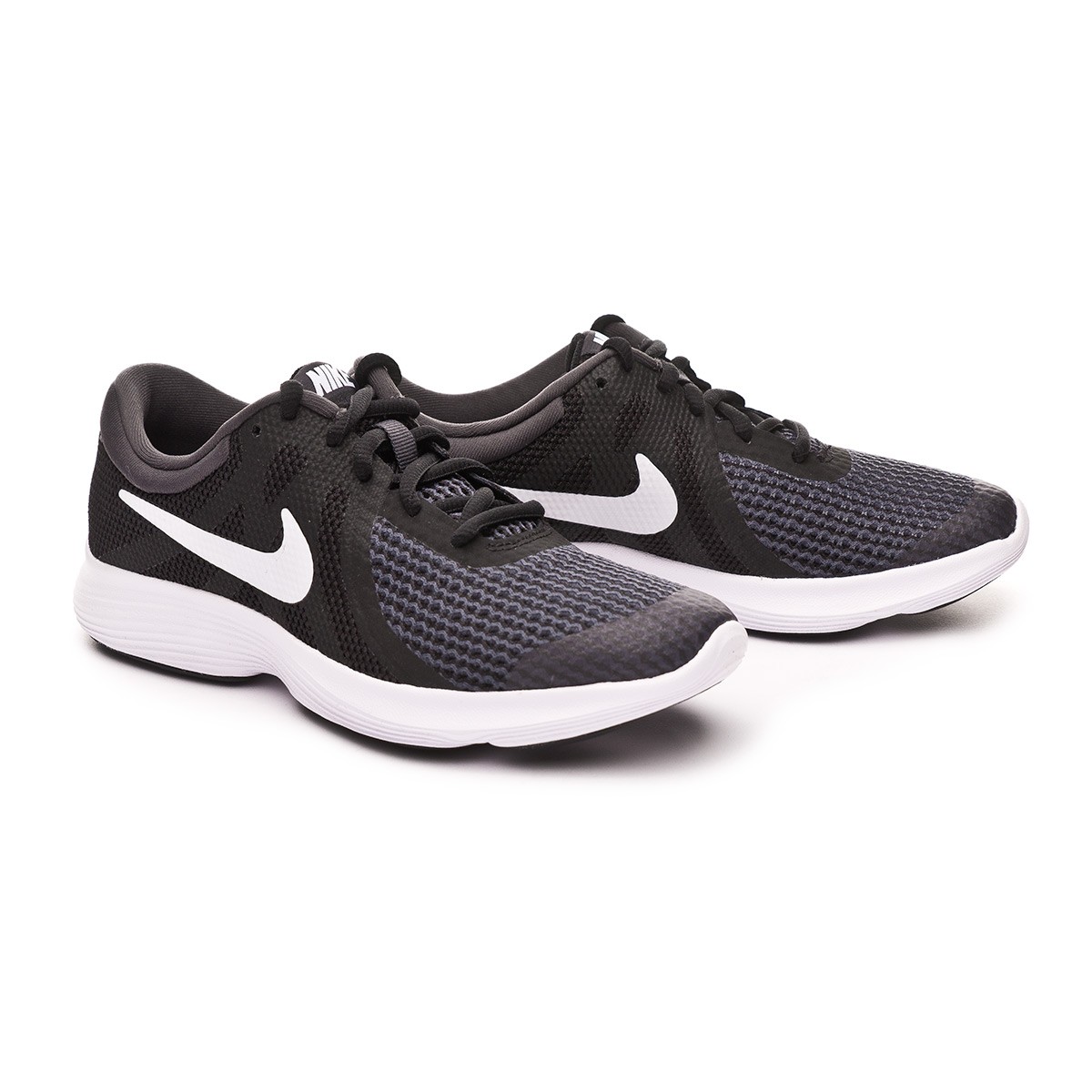 Zapatilla Nike Revolution 4 GS Niño Black-White - Tienda de fútbol Fútbol  Emotion