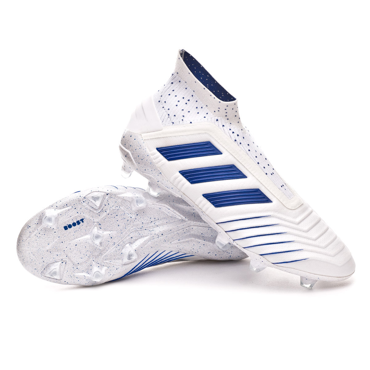Football Boots adidas Predator 19+ FG White-Bold blue - Football store  Fútbol Emotion