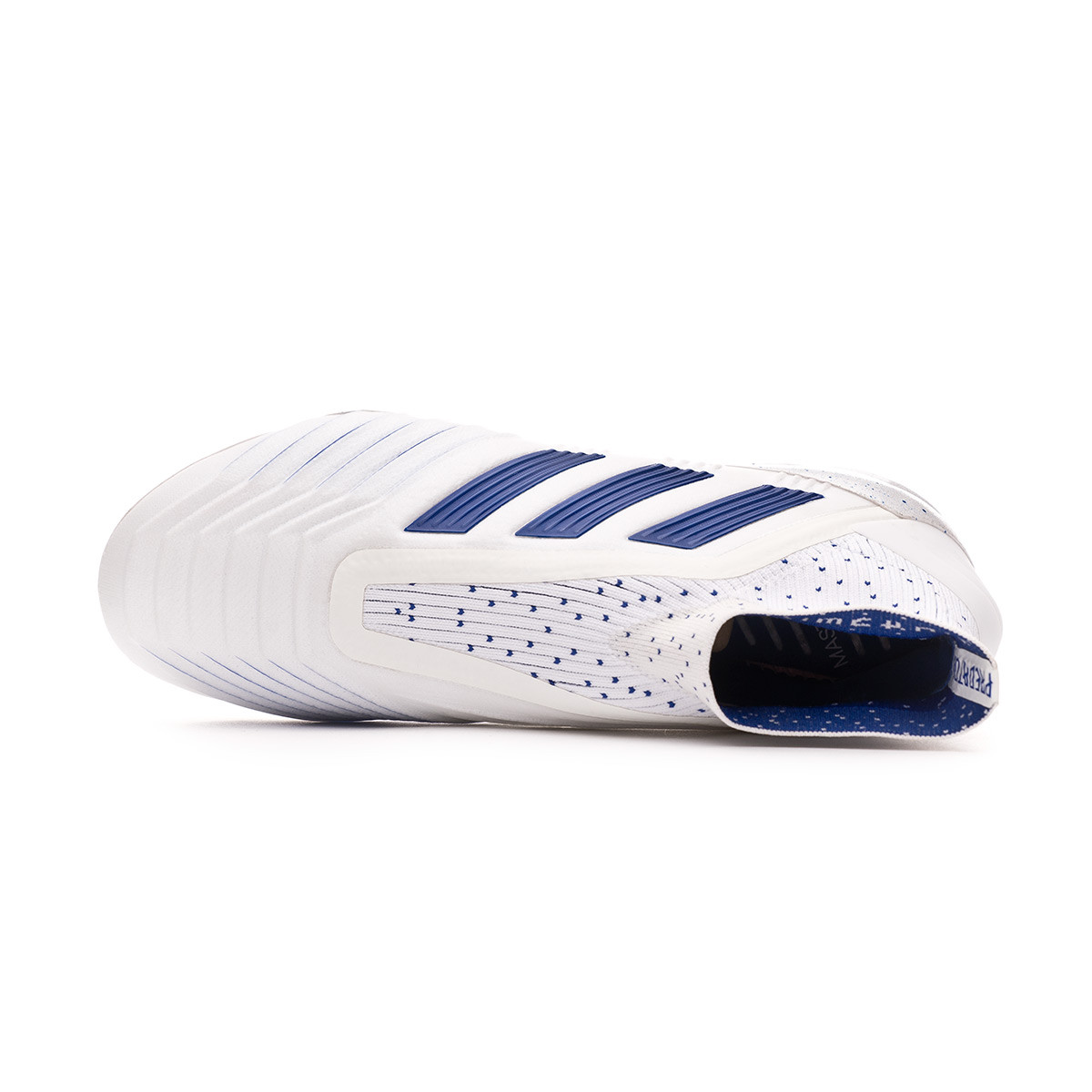 Scarpe adidas Predator 19+ FG White Bold blue Negozio di Scarpe adidas Predator 19+ FG Bambino White Bold blue