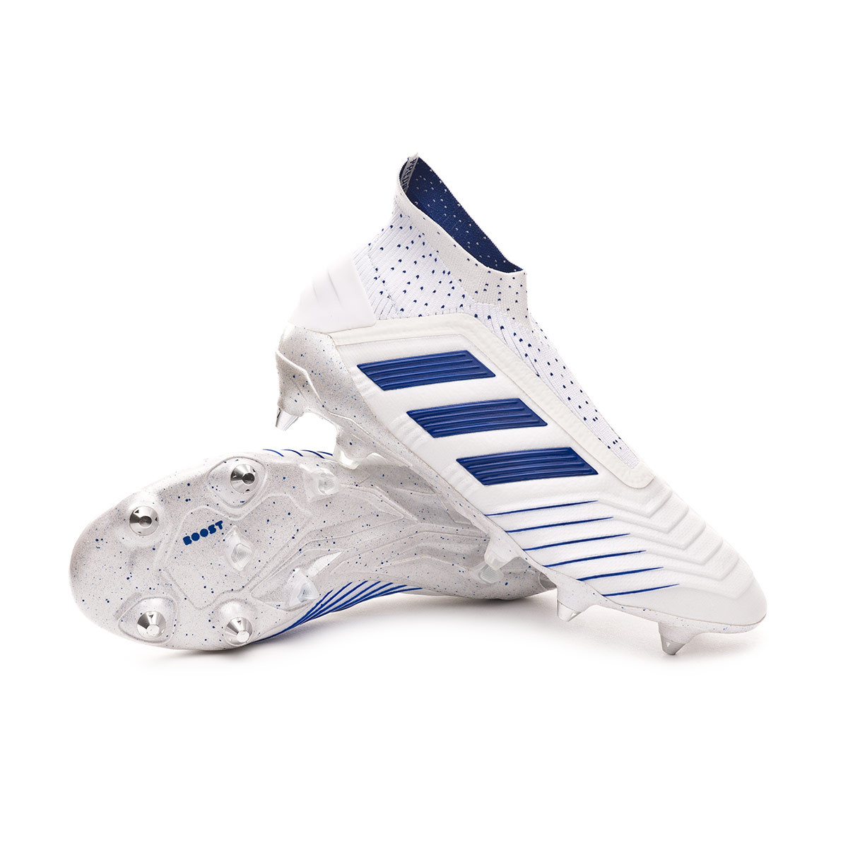 Football Boots adidas Predator 19+ SG White-Bold blue - Football store  Fútbol Emotion