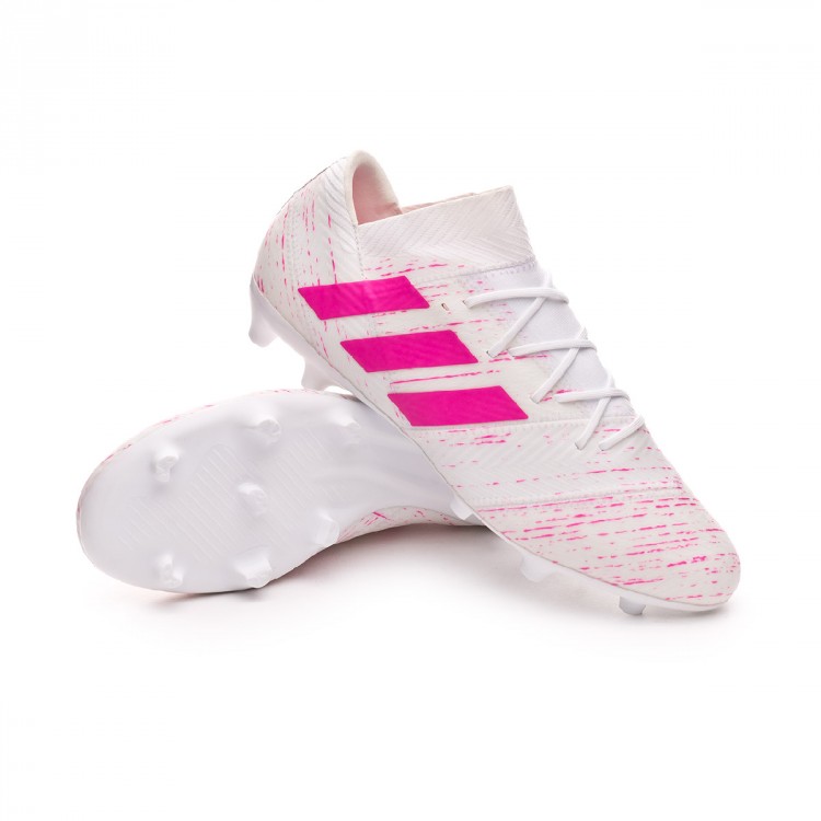 Football Boots adidas Nemeziz 18.2 FG White-Shock pink - Football store  Fútbol Emotion