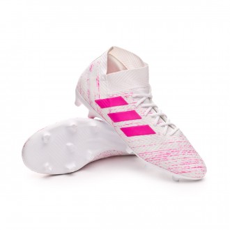 Chuteira  adidas Nemeziz 18.3 FG White-Shock pink