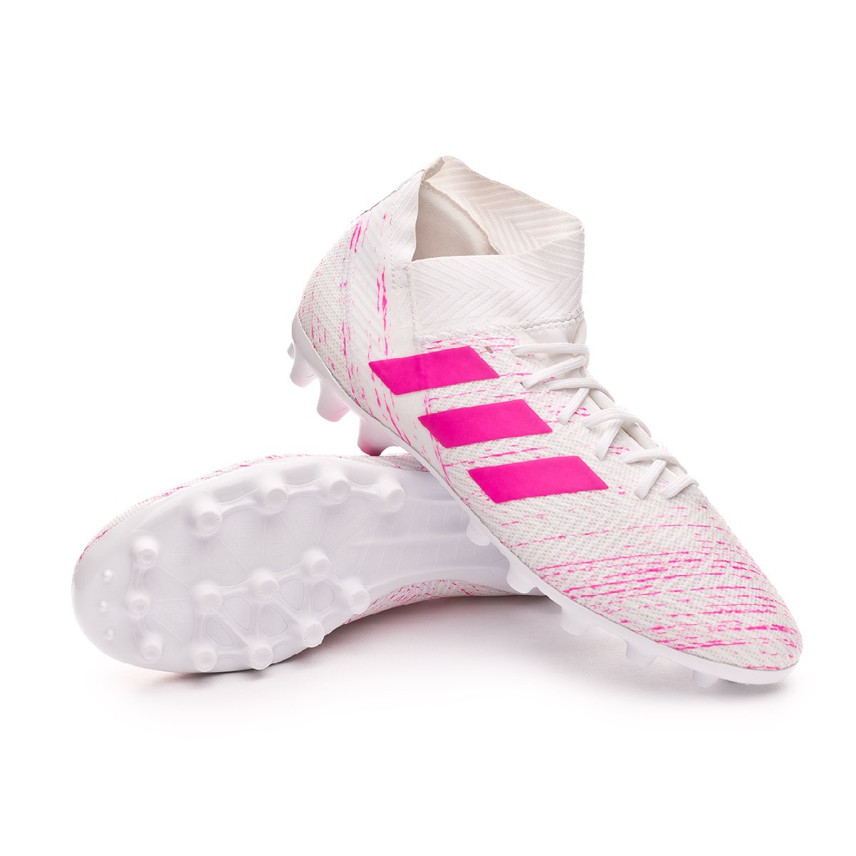 adidas white and pink football boots