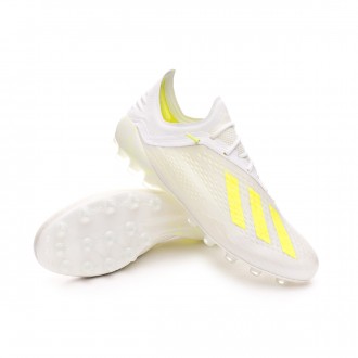 Chuteira  adidas X 18.1 AG White-Solar yellow-White