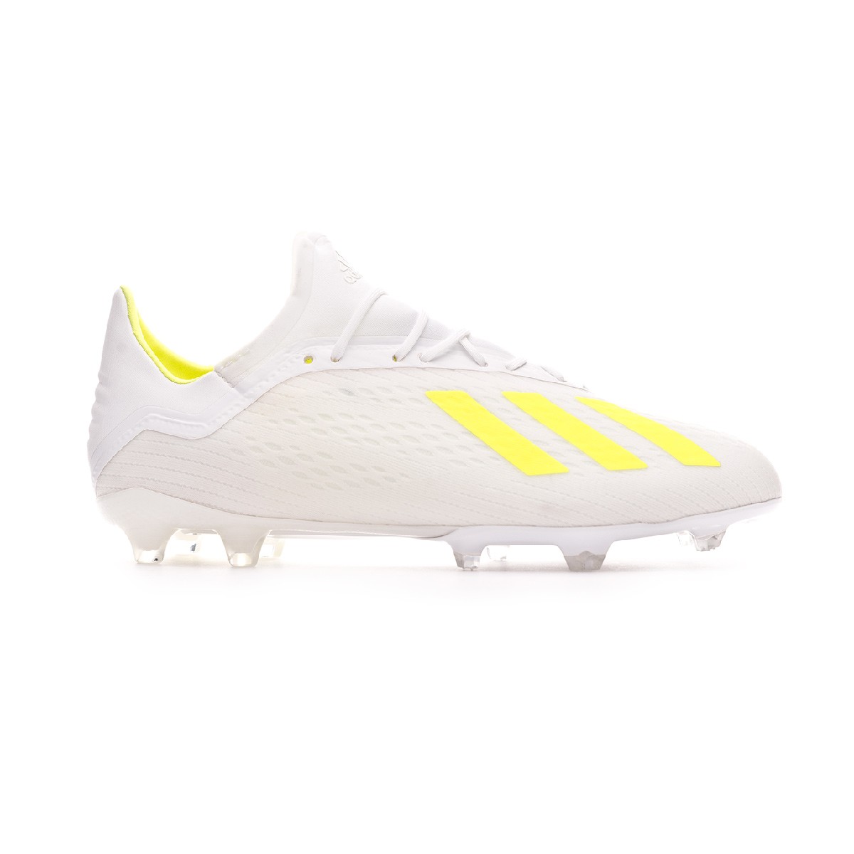 Football Boots adidas X 18.2 FG White-Solar yellow-White - Football store  Fútbol Emotion